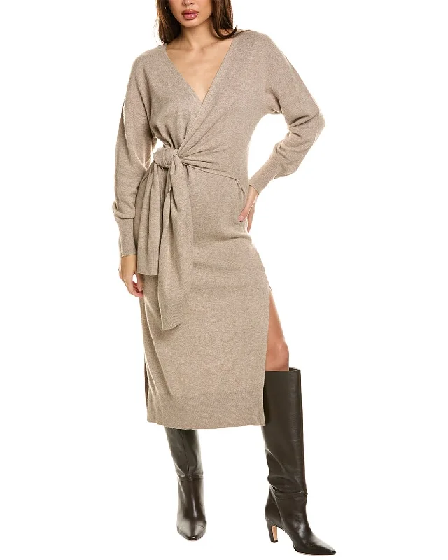 Women's Clothes SIMKHAI Skyla Wool-Blend Wrap Dress