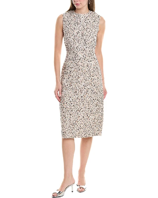 Current Trends St. John Tweed Midi Dress