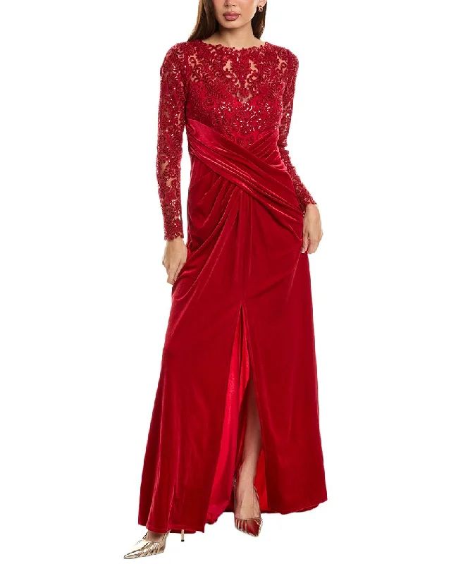 Timeless Elegance Tadashi Shoji Velvet Gown