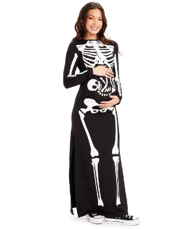 Hot Brand Discounts Pregnant Skeleton Maternity Costume Dress