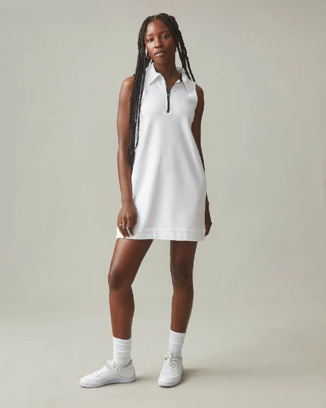 Sophisticated Style Tennis Dress - White