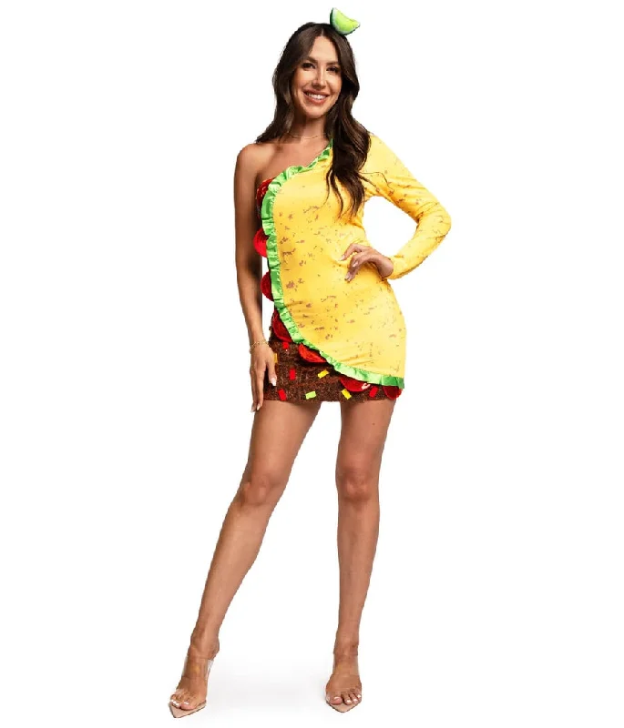 Elegant Women's Fashion Taco Costume Dress