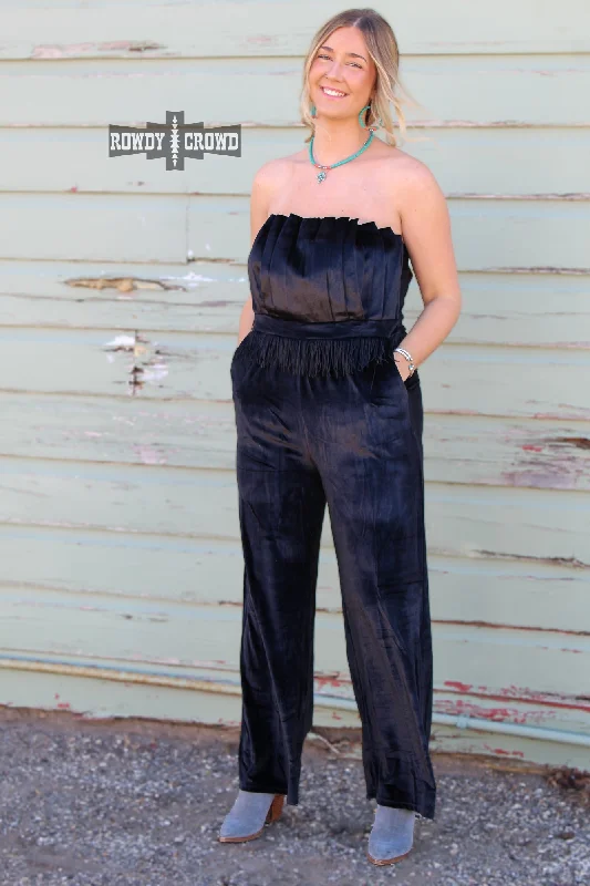 Style Beyond Borders Black Betty Velvet Jumpsuit