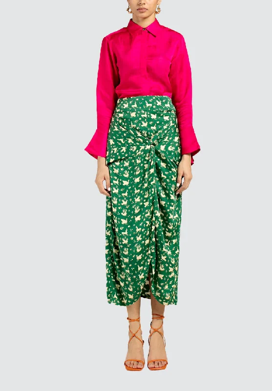 Women's Clothing Sale Chidiya Draped Skirt | Green