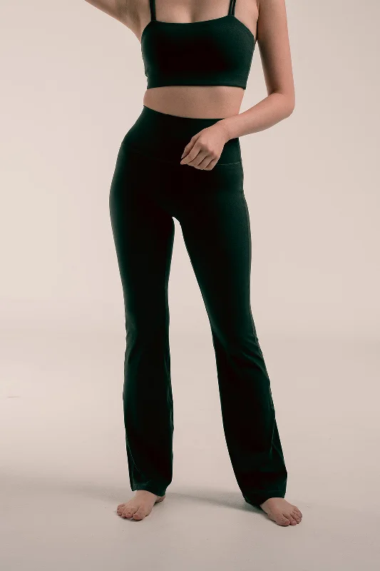 Trendy Attire For Her Flare Pants in Basil