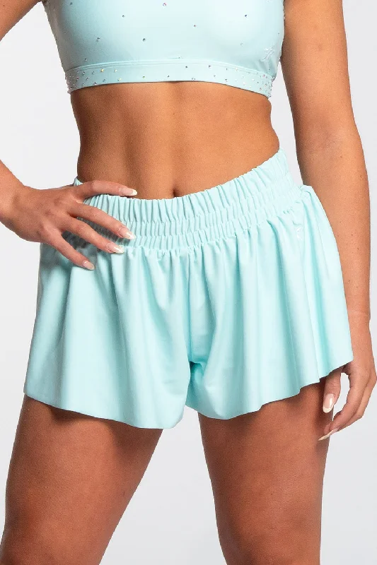 Women Fashion Flutter Athletic Short in Cloud