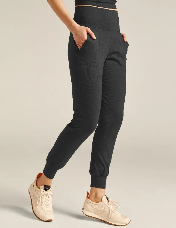 Flash Discount Heather Rib Midi Jogger