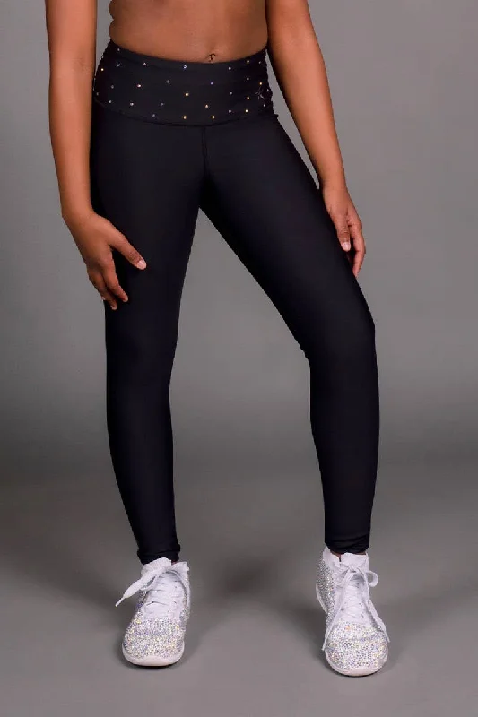 Unleash Your Trendy Side Legendary Legging in Black Crystal