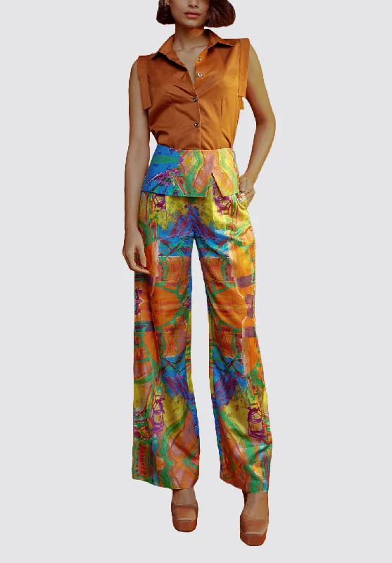 Hot Deals Mural Lapel Trouser