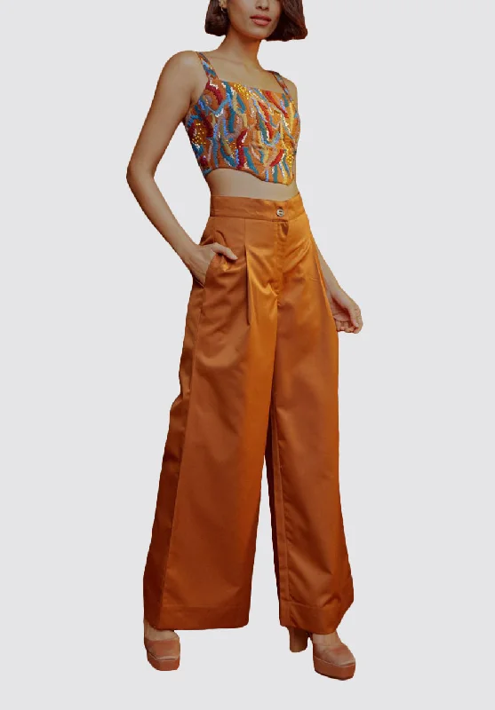 Woman Clothing Rust Trouser