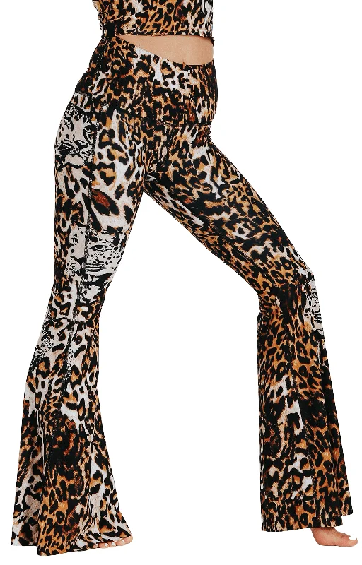 Chic Casual Wardrobe Essentials Wildcat Printed Bell Bottoms